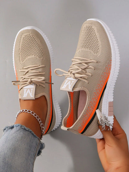 Women's Breathable Mesh Flat Shoes - Lightweight Casual Summer Sneakers - Shello's Creative Boutique