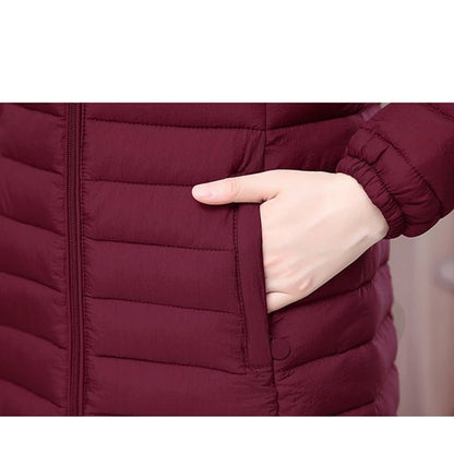 Women's Detachable Hooded Long Winter Coat – Slim Fit, Plus Size up to 6XL - Shello's Creative Boutique