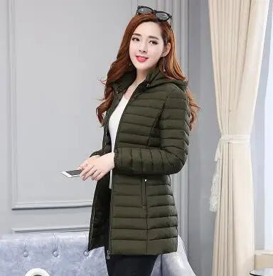 Women's Detachable Hooded Long Winter Coat – Slim Fit, Plus Size up to 6XL - Shello's Creative Boutique