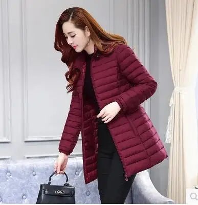 Women's Detachable Hooded Long Winter Coat – Slim Fit, Plus Size up to 6XL - Shello's Creative Boutique