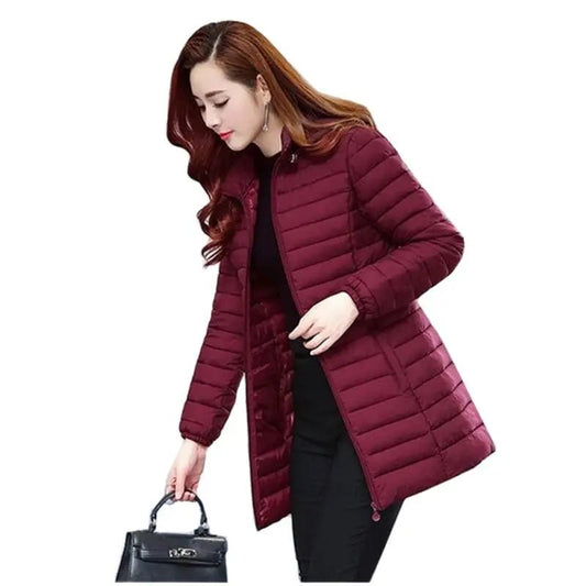 Women's Detachable Hooded Long Winter Coat – Slim Fit, Plus Size up to 6XL - Shello's Creative Boutique