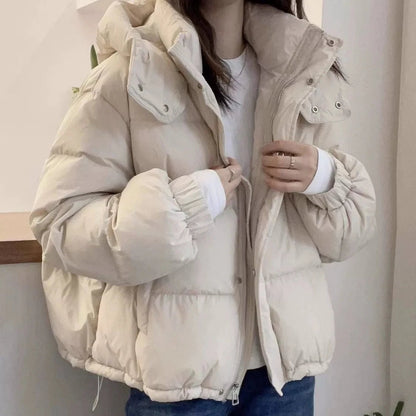 Women's Hooded Cotton Padded Parka Jacket | Casual Warm Winter Coat - Shello's Creative Boutique