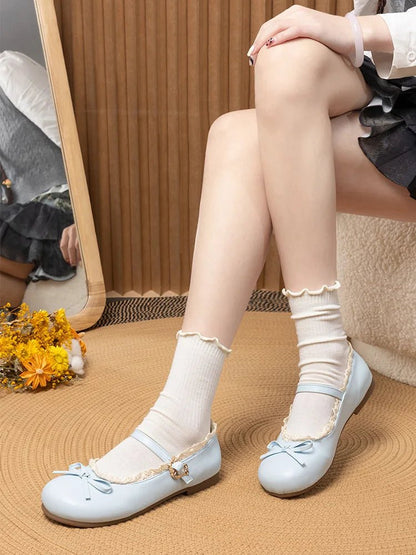 Women's Mary Janes Flat Shoes - Round Toe Buckle Strap Ballet Flats - Shello's Creative Boutique