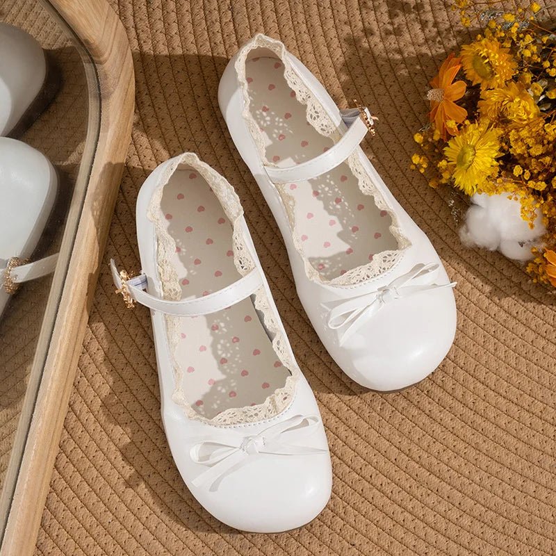 Women's Mary Janes Flat Shoes - Round Toe Buckle Strap Ballet Flats - Shello's Creative Boutique