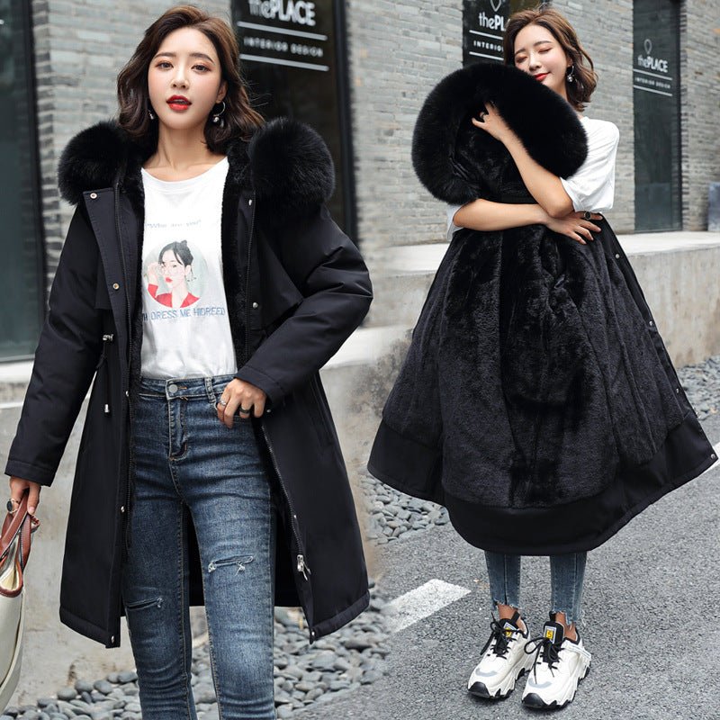 Women's Thick Fur - Lined Hooded Parka Coat | Plus Size Up to 6XL - Shello's Creative Boutique