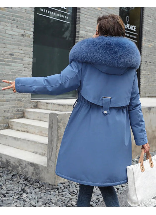 Women's Thick Fur - Lined Hooded Parka Coat | Plus Size Up to 6XL - Shello's Creative Boutique